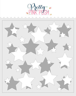 PRETTY PINK POSH:  Stencil | Layered Stars 2PK