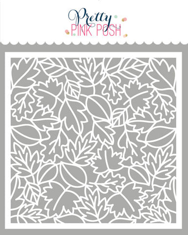 PRETTY PINK POSH:  Stencil | Leaves Background