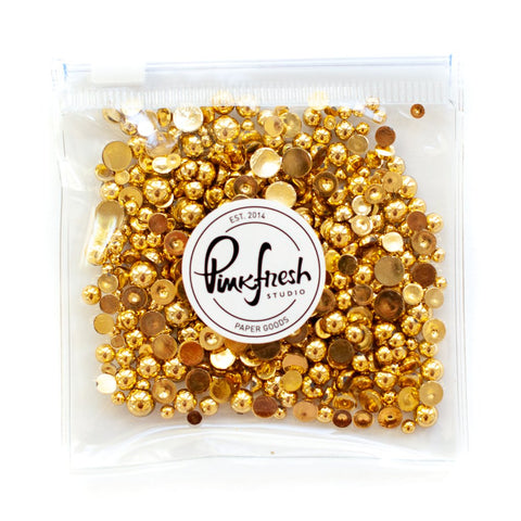 PINKFRESH STUDIO: Metallic Pearls | Gold