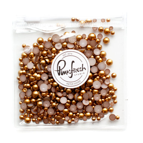 PINKFRESH STUDIO: Metallic Pearls | Matte Gold