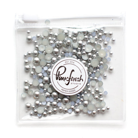 PINKFRESH STUDIO: Metallic Pearls | Matte Silver