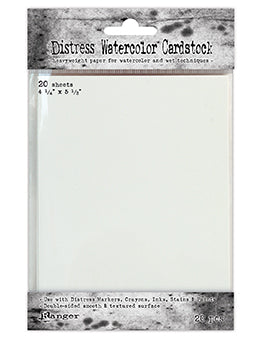 TIM HOLTZ: Distress Watercolor Cardstock 20/pkg (4.25"X5.5")