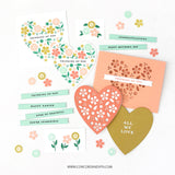 CONCORD & 9 th : Triple Step Blooming Heart | Stamp
