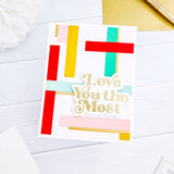 PINKFRESH STUDIO: Love You The Most | Hot Foil Plate & Die