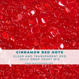 TRINITY STAMPS: Jelly Drop Hearts Embellishment Mix | Cinnamon Red Hearts