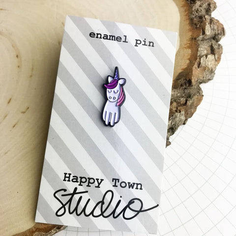 HAPPY TOWN STUDIO:  Enamel Pin - Bellacorn