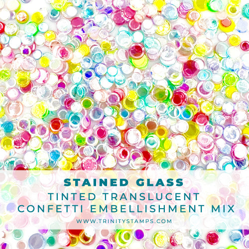 TRINITY STAMPS Confetti Embellishment Mix Stained Glass Doodlebugs