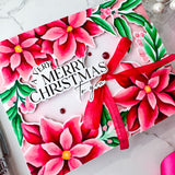 PINKFRESH STUDIO: Poinsettia Frame | Layered Stencils