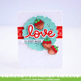 LAWN FAWN: Sweet Strawberry | Stamp, Coloring Stencil & Die Bundle