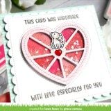 LAWN FAWN: Stitched Happy Heart Geo Frame Add-on | Lawn Cuts Die