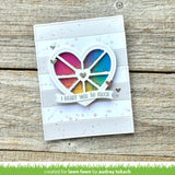 LAWN FAWN: Stitched Happy Heart Geo Frame Add-on | Lawn Cuts Die