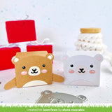 LAWN FAWN: Tiny Gift Box Panda and Bear Add-on | Lawn Cuts Die