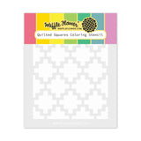 WAFFLE FLOWER: Quilted Squares | Stencil