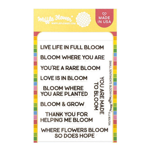 WAFFLE FLOWER: Small Sentiments Bloom | Stamp