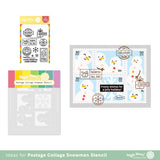 WAFFLE FLOWER:  Postage Collage | Stencils & Stamp July Bundle  (Limited Offer)