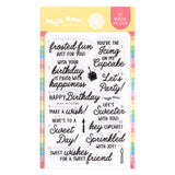 WAFFLE FLOWER: Hey Cupcake Sentiments | Combo Stamp & Die