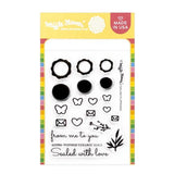 WAFFLE FLOWER: Postage Collage Mini Seals | Stamp