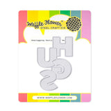 WAFFLE FLOWER:  Overlapping Vertical Hugs Word | Die