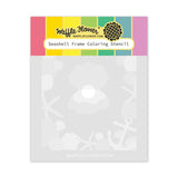WAFFLE FLOWER: Seashell Frame | Coloring Stencil