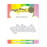 WAFFLE FLOWER:  Script Birthday | Die