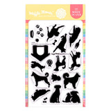 WAFFLE FLOWER: Postage Collage Dog Silhouettes | Stamp