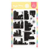 WAFFLE FLOWER: Stamp | Postage Collage City Sunset