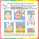 WAFFLE FLOWER: Postage Collage Egg Hunt | Stencil