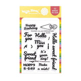 WAFFLE FLOWER: Stamp | Postage Collage Piped Letters