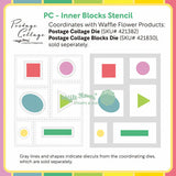 WAFFLE FLOWER: Stencil | Postage Collage Inner Blocks