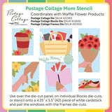 WAFFLE FLOWER: Stencil | Postage Collage Mom