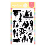 WAFFLE FLOWER: Stamp | Postage Collage Dad Silhouettes