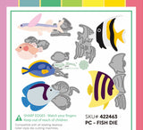 WAFFLE FLOWER: Die | Postage Collage Fish