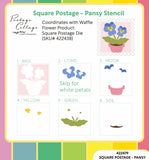 WAFFLE FLOWER: Stencil | Square Postage Pansy