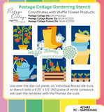 WAFFLE FLOWER: Stencil | Postage Collage Gardening