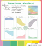 WAFFLE FLOWER: Stencil | Square Postage Wave