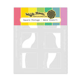 WAFFLE FLOWER: Stencil | Square Postage Wave