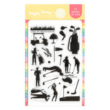 WAFFLE FLOWER: Stamp | Postage Collage Golf Silhouettes