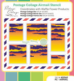 WAFFLE FLOWER: Stencil | Postage Collage Airmail
