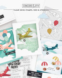 CONCORD & 9 th : Bundle Stamp, Stencil & Die | Clear Skies