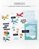 CONCORD & 9 th : Bundle Stamp, Stencil & Die | Clear Skies