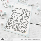 MAMA ELEPHANT: Holly and Leaves | Stamp and Creative Cuts Bundle