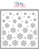 PRETTY PINK POSH: Cascading Snowflakes | Stencil