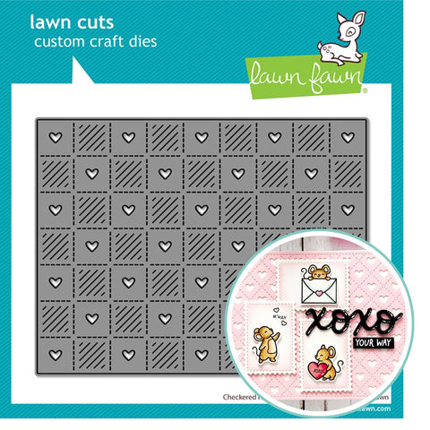 LAWN FAWN: Checkerd Hearts Backdrop | Landscape | Lawn Cuts Die