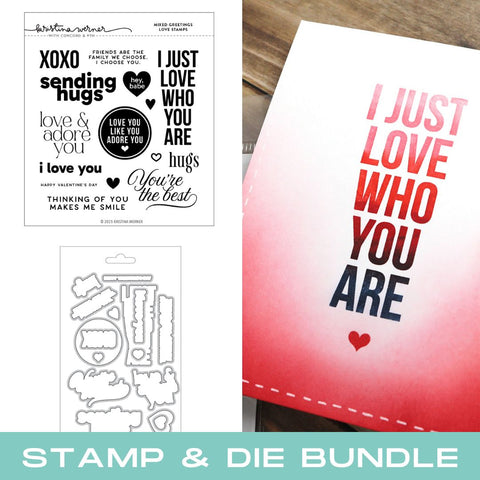 CONCORD & 9 th :  Mixed Greetings Love | Stamp & Die Bundle