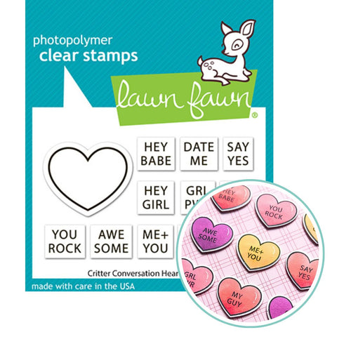 LAWN FAWN: Critter Conversation Hearts Add-on | Stamp