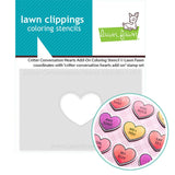 LAWN FAWN: Critter Conversation Hearts Add-on | Coloring Stencils