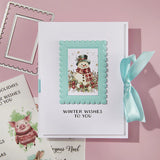 SPELLBINDERS:  Postage Stamps | 3D Emboss and Cut Folder