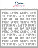 PRETTY PINK POSH:  Easter Words | Stencil (S)