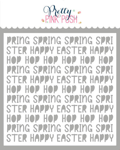 PRETTY PINK POSH:  Easter Words | Stencil