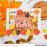 PRETTY PINK POSH: Fall Leaves Border | Die